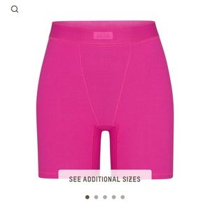 Skims hot pink soft lounge shorts new